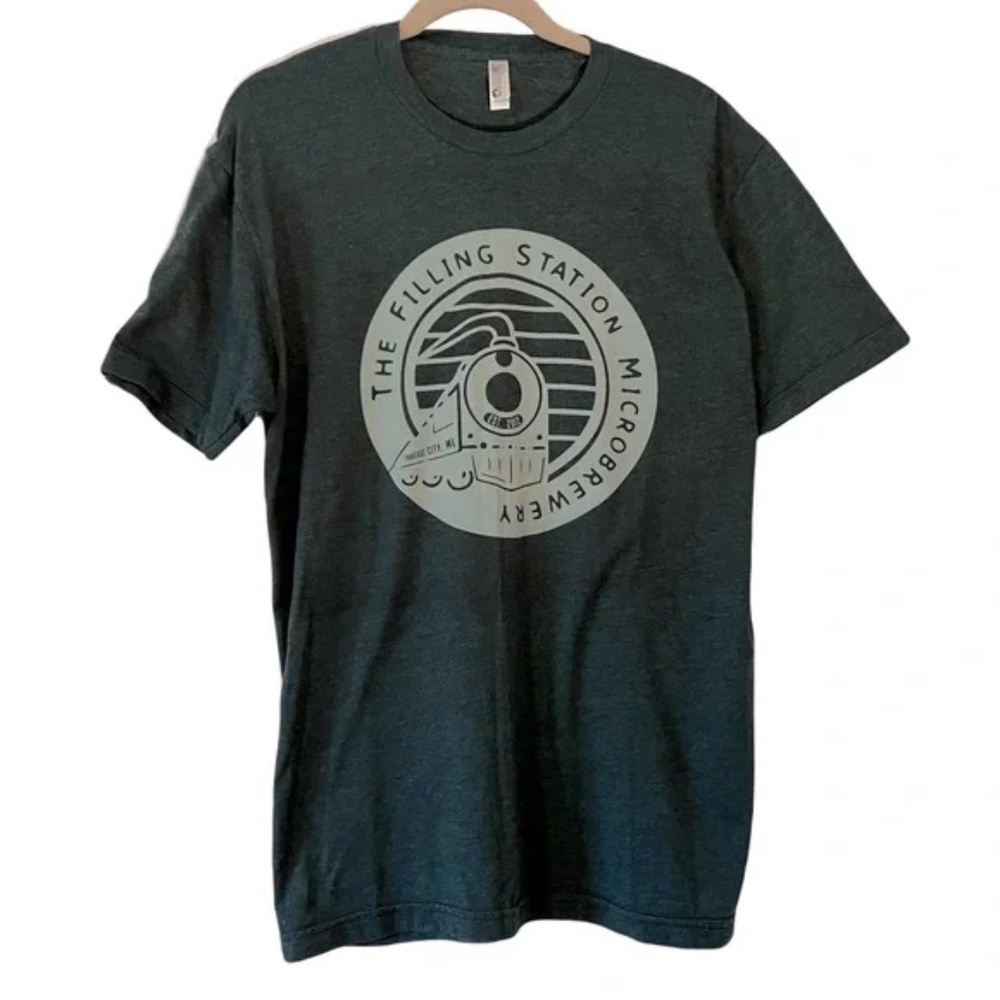 American Apparel | The Filling Station Microbrewery Short Sleeve Tee, Large